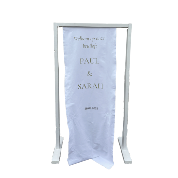Welkomkomstbordhouder - wit