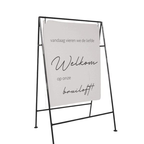 Welkomstbordhouder - zwart