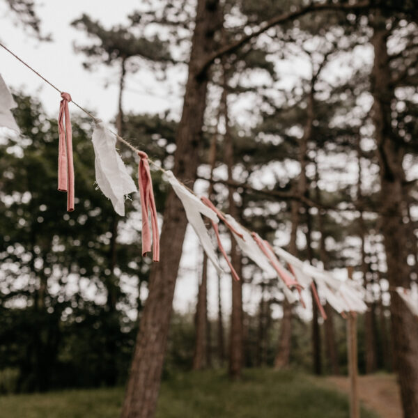 Tasselslinger 50 meter - lichtroze