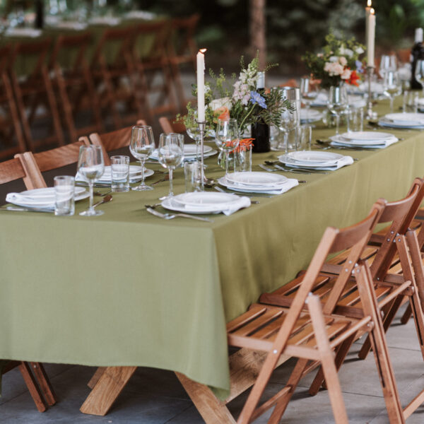 Tafellinnen - olijfgroen